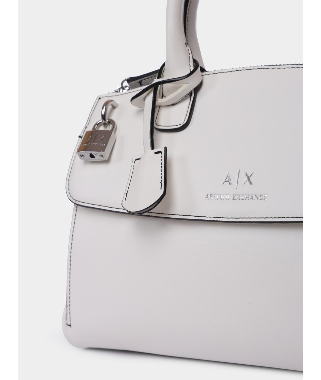 ARMANI EXCHANGE Белая сумка с короткими ручками, фото 4