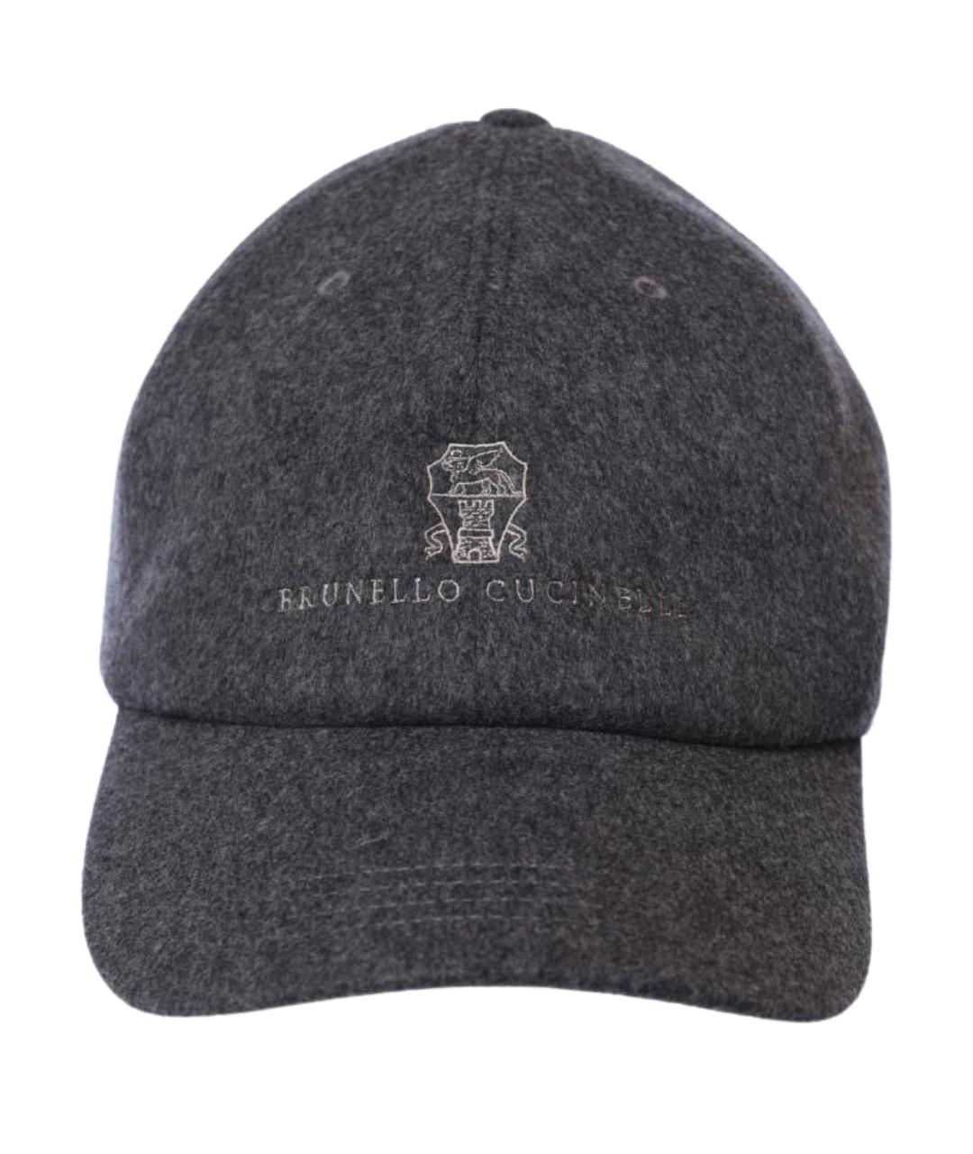 BRUNELLO CUCINELLI Серая кепка/бейсболка, фото 1