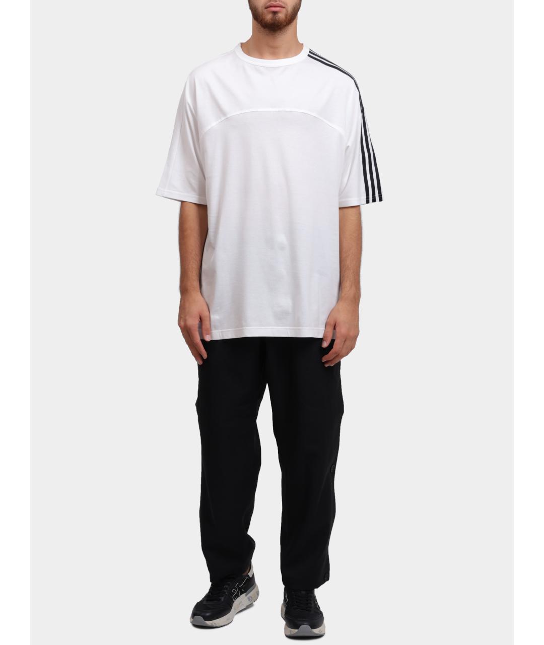 Y-3 Белая хлопковая футболка, фото 2