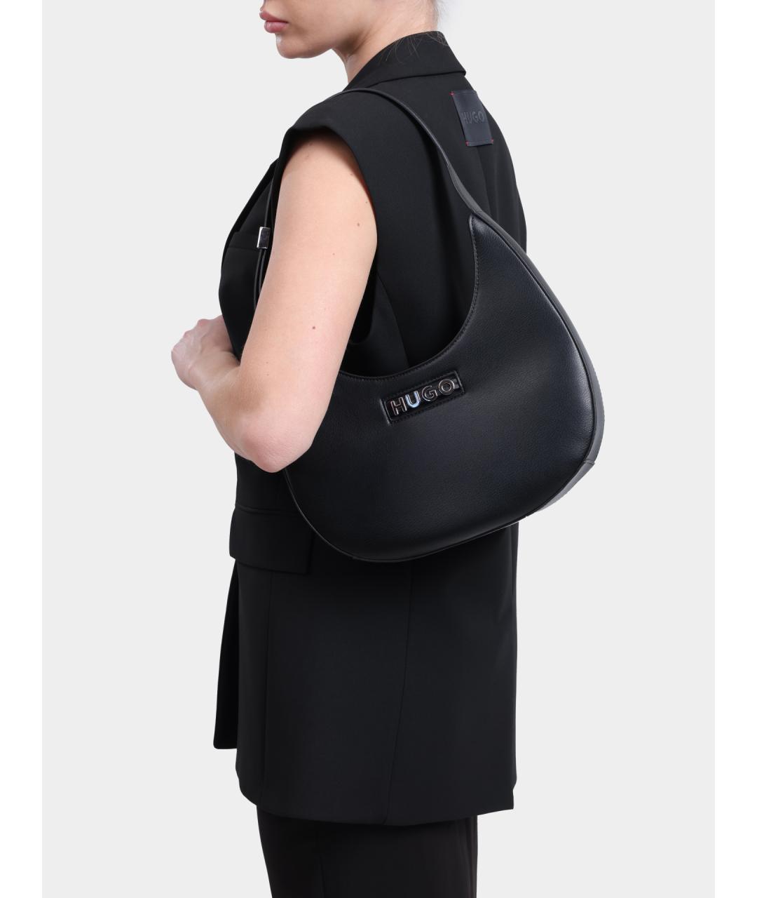 HUGO BOSS Черная сумка через плечо из искусственной кожи, фото 2