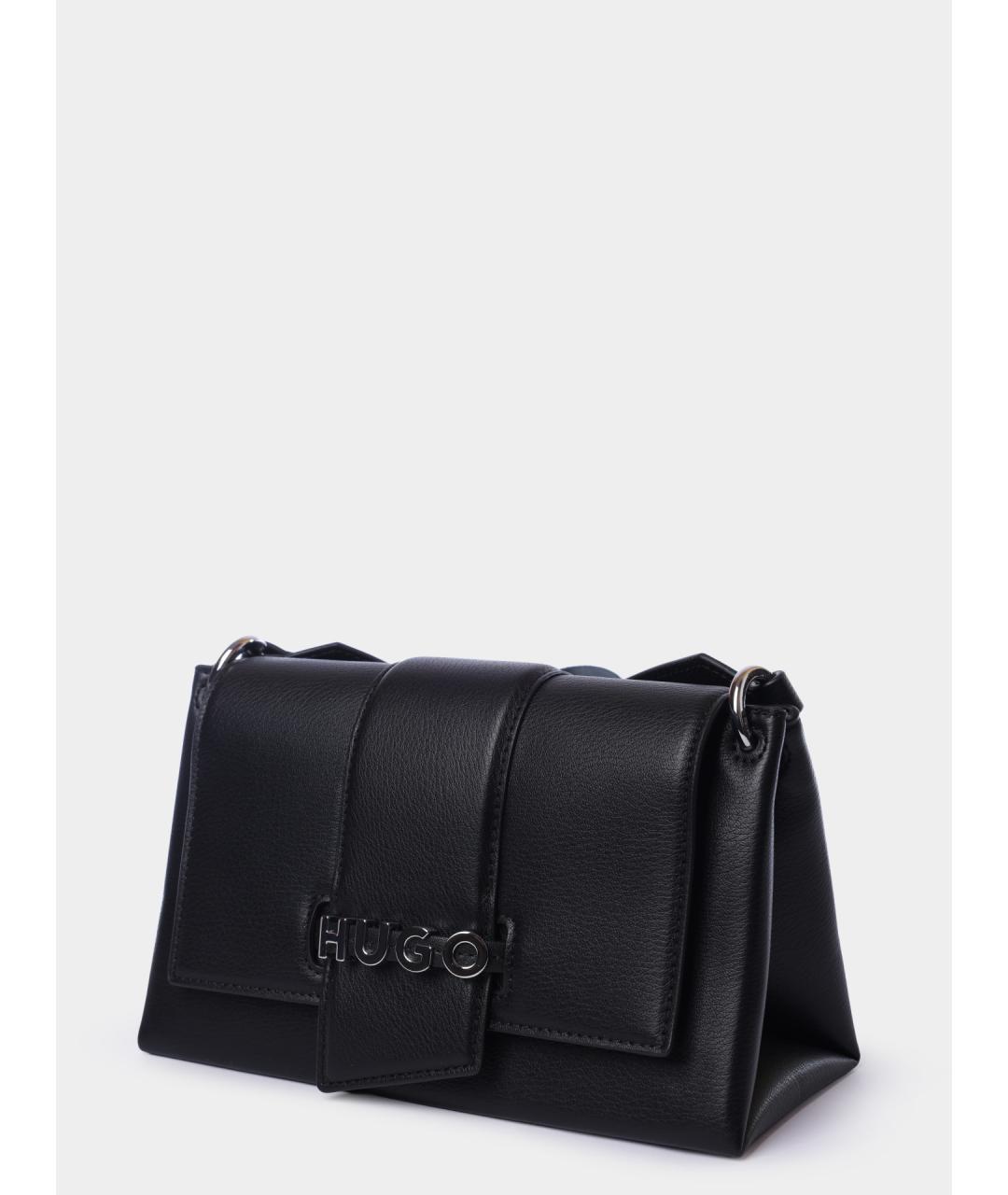 HUGO BOSS Черная синтетическая сумка через плечо, фото 3