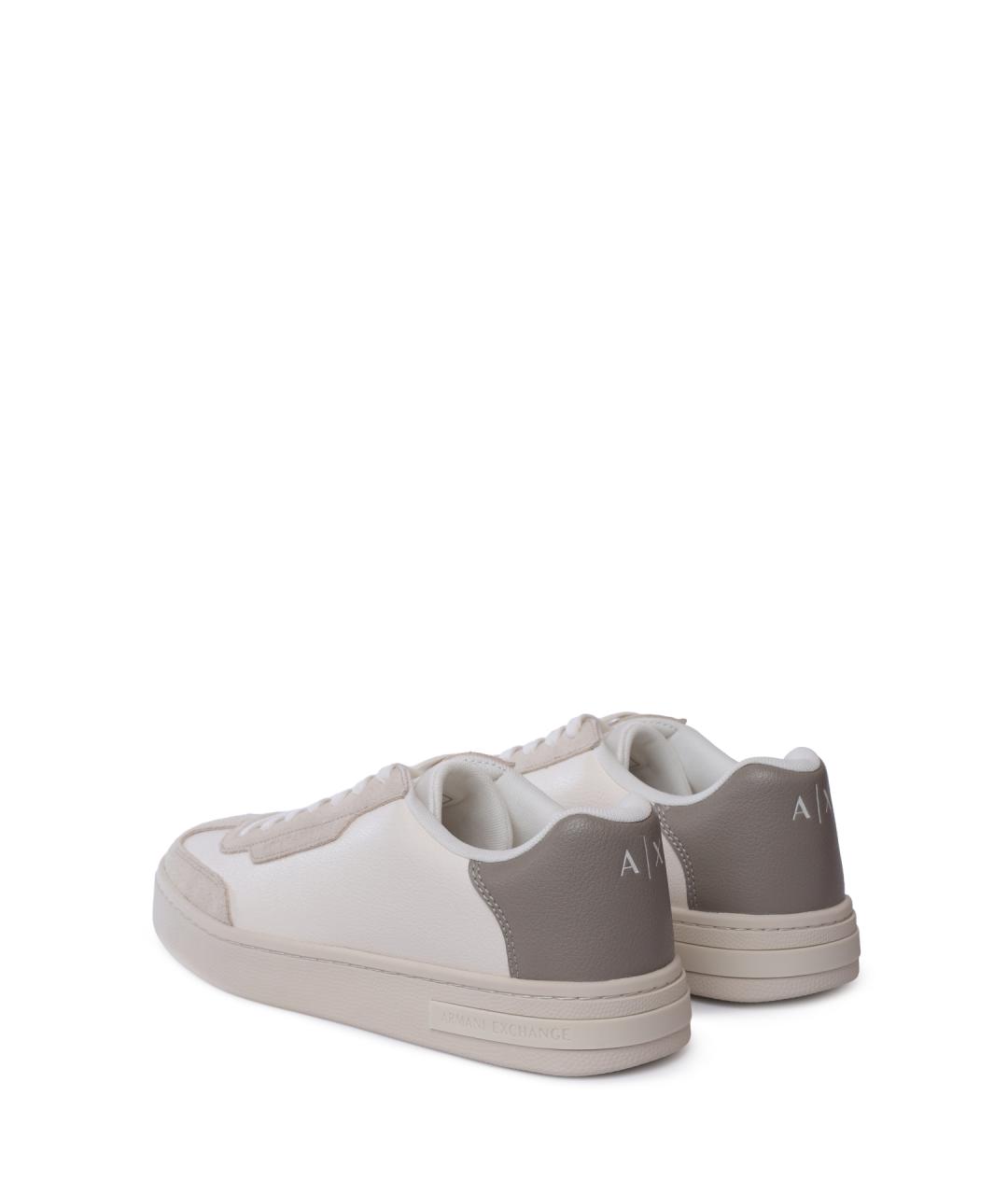 ARMANI EXCHANGE Белые низкие кроссовки / кеды из искусственной кожи, фото 5