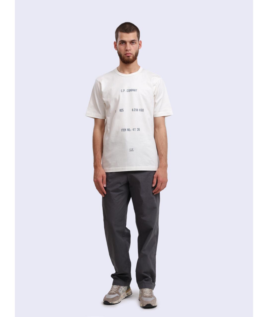 CP COMPANY Белая хлопковая футболка, фото 2