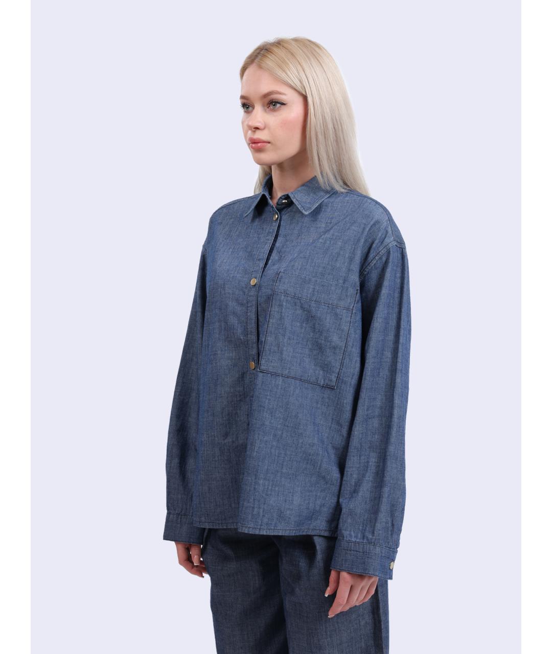 ARMANI EXCHANGE Синяя хлопковая рубашка, фото 3