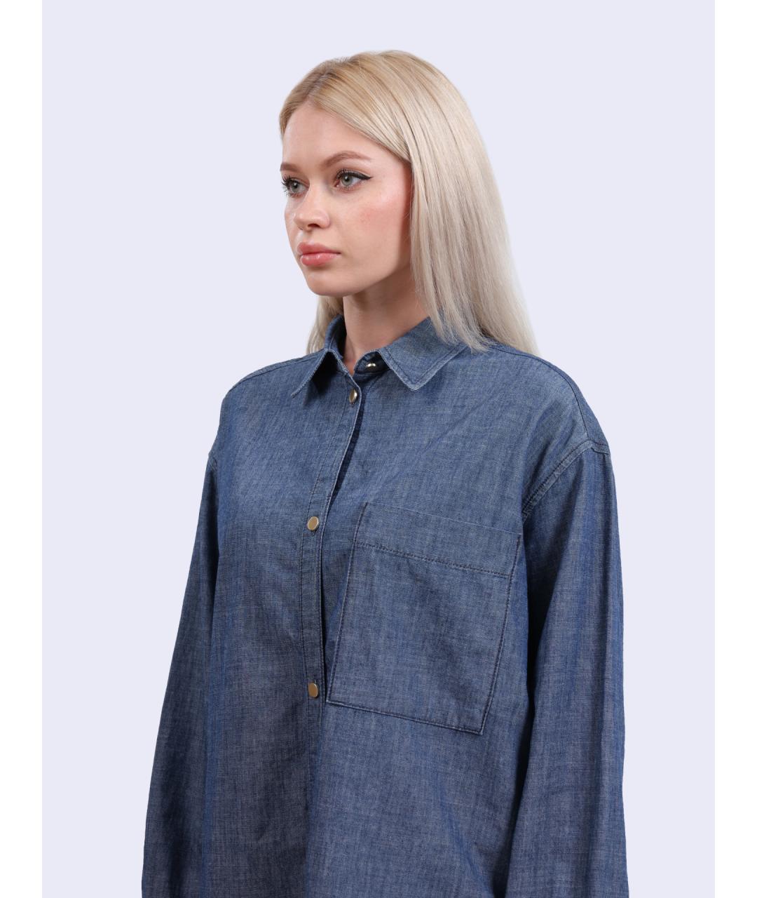 ARMANI EXCHANGE Синяя хлопковая рубашка, фото 4