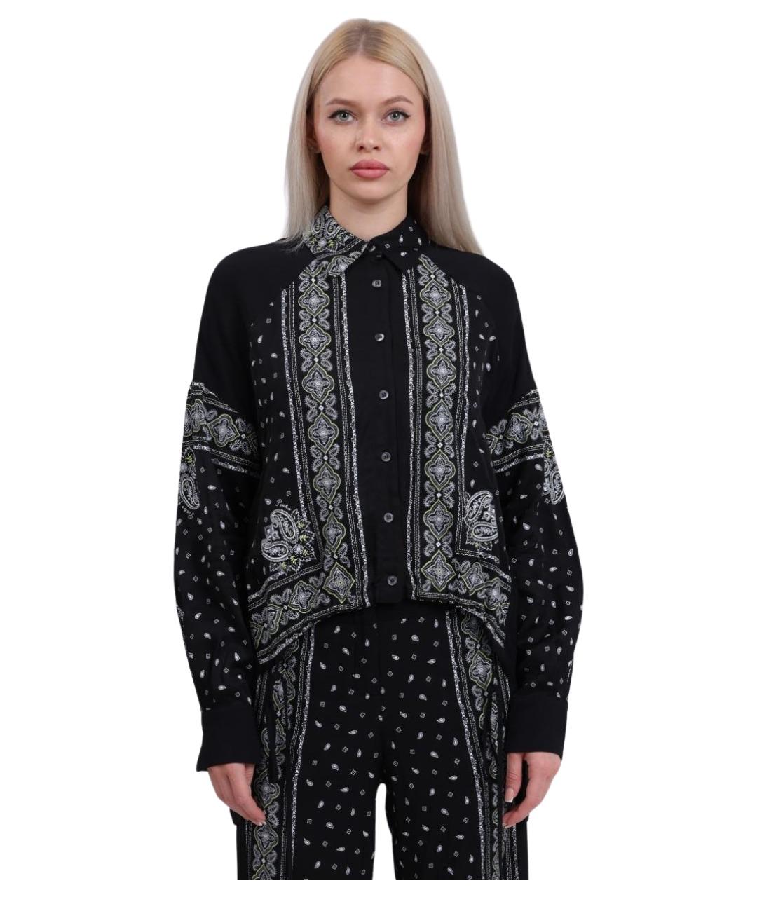 PINKO Черная вискозная рубашка, фото 1