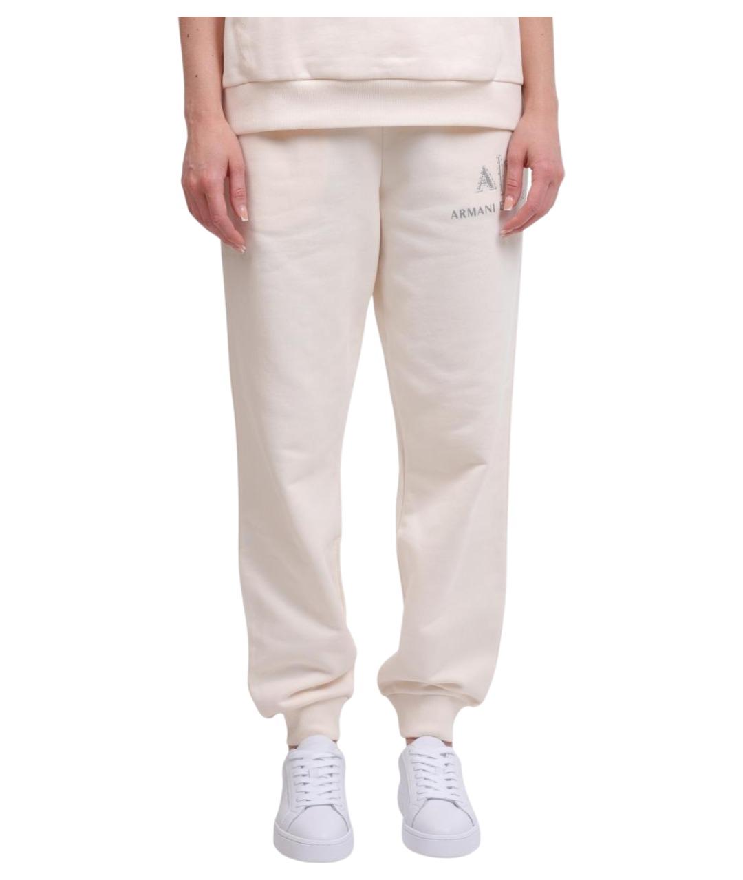 ARMANI EXCHANGE Бежевые хлопковые спортивные брюки и шорты, фото 1