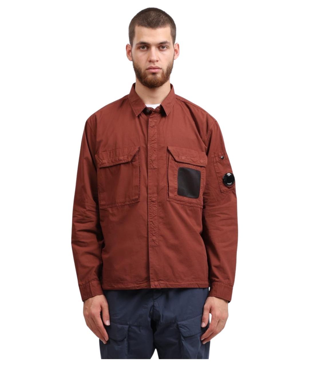 CP COMPANY Бордовая хлопковая кэжуал рубашка, фото 1