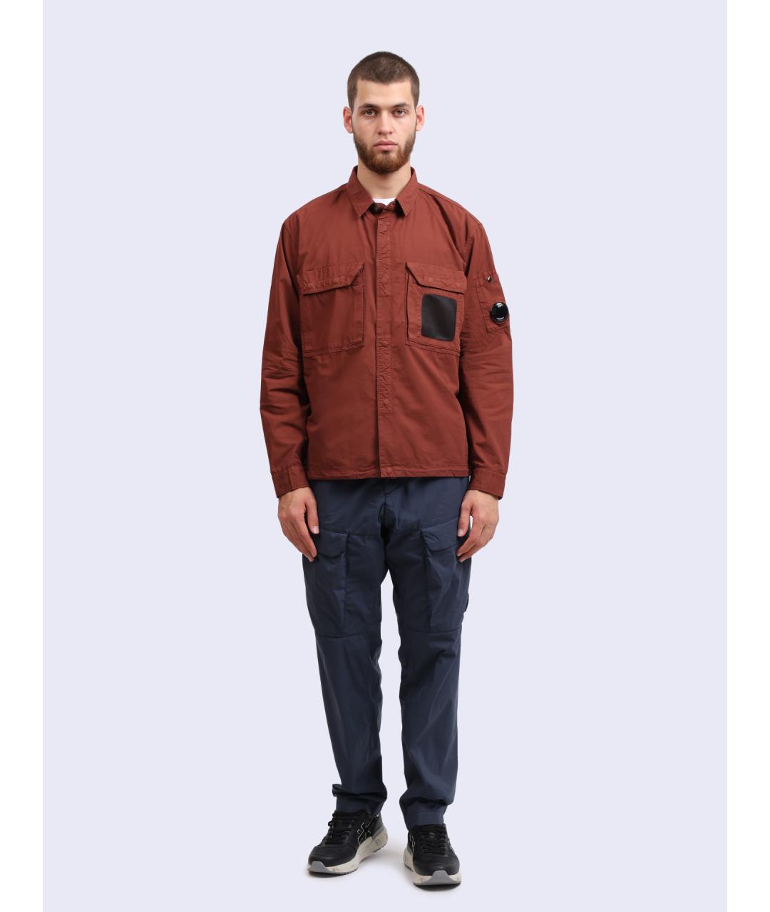 CP COMPANY Бордовая хлопковая кэжуал рубашка, фото 2