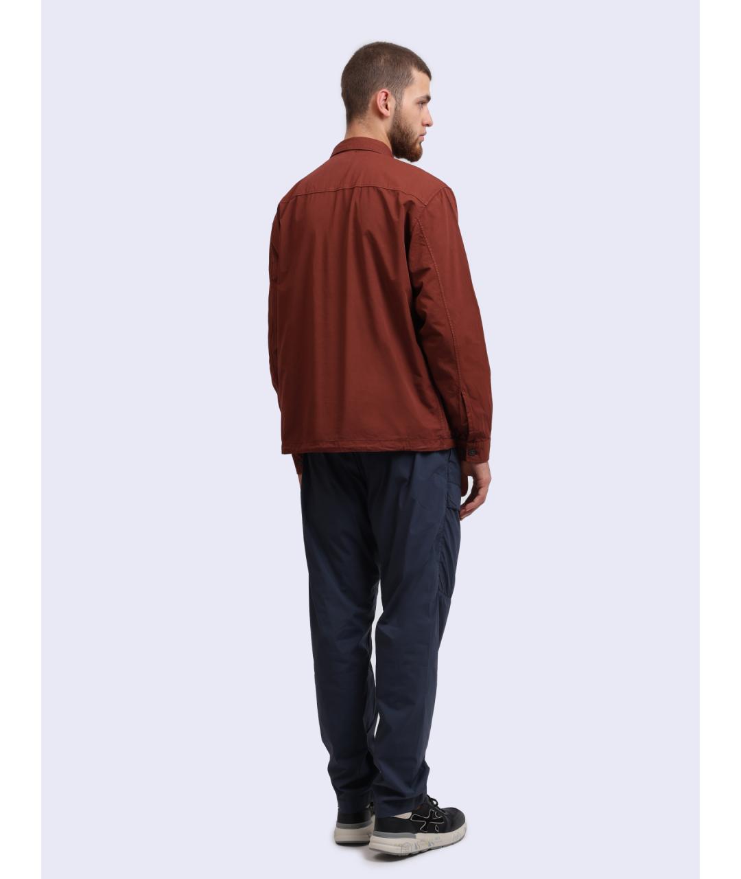 CP COMPANY Бордовая хлопковая кэжуал рубашка, фото 4