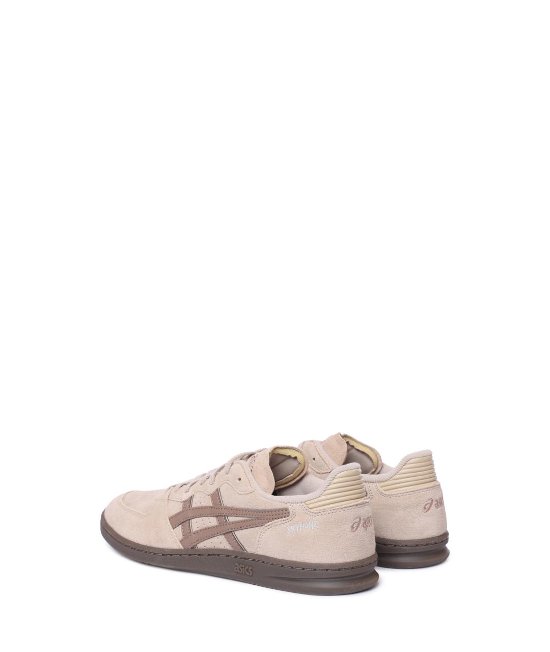 ASICS Бежевые замшевые низкие кроссовки / кеды, фото 5