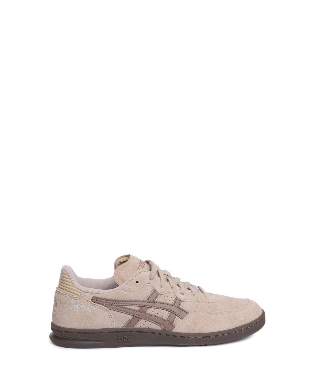 ASICS Бежевые замшевые низкие кроссовки / кеды, фото 1