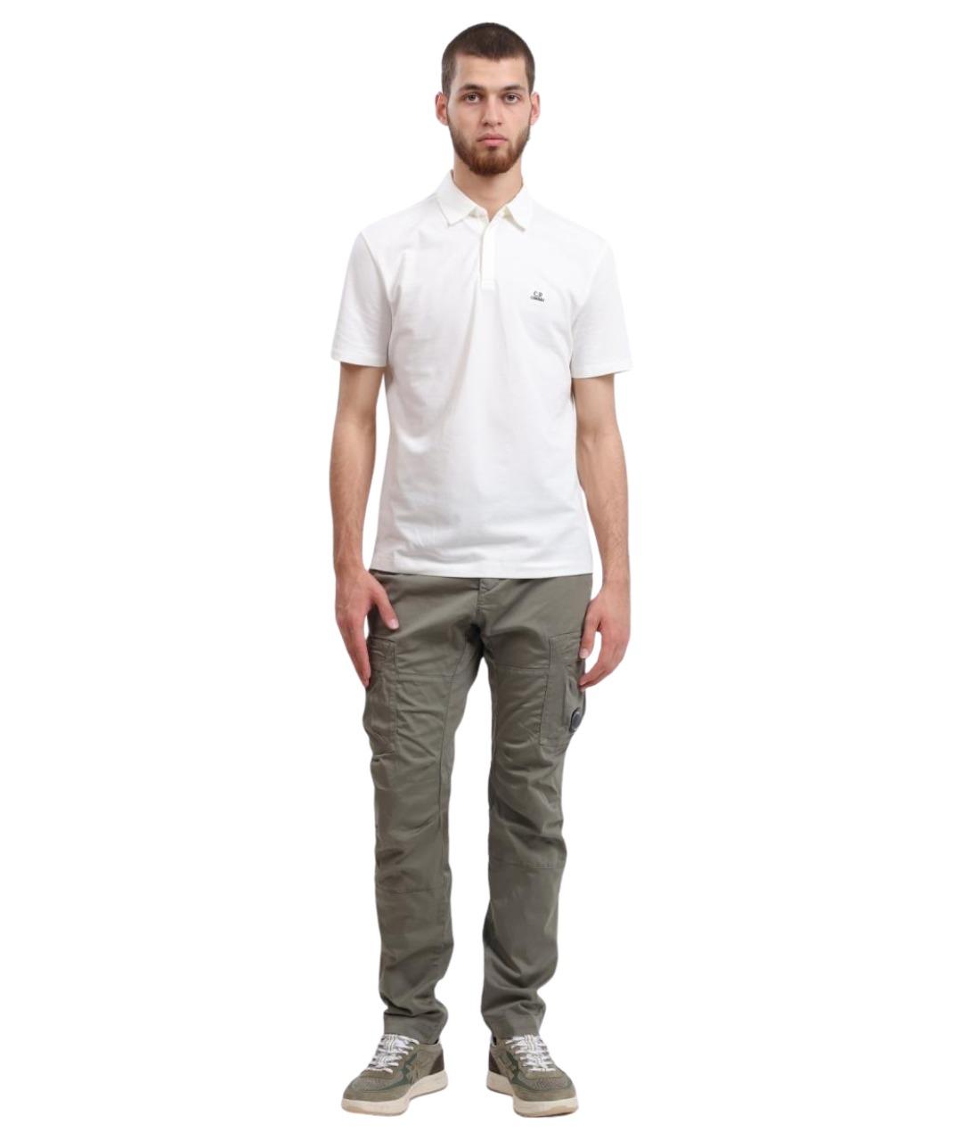 CP COMPANY Белое хлопковое поло с коротким рукавом, фото 1
