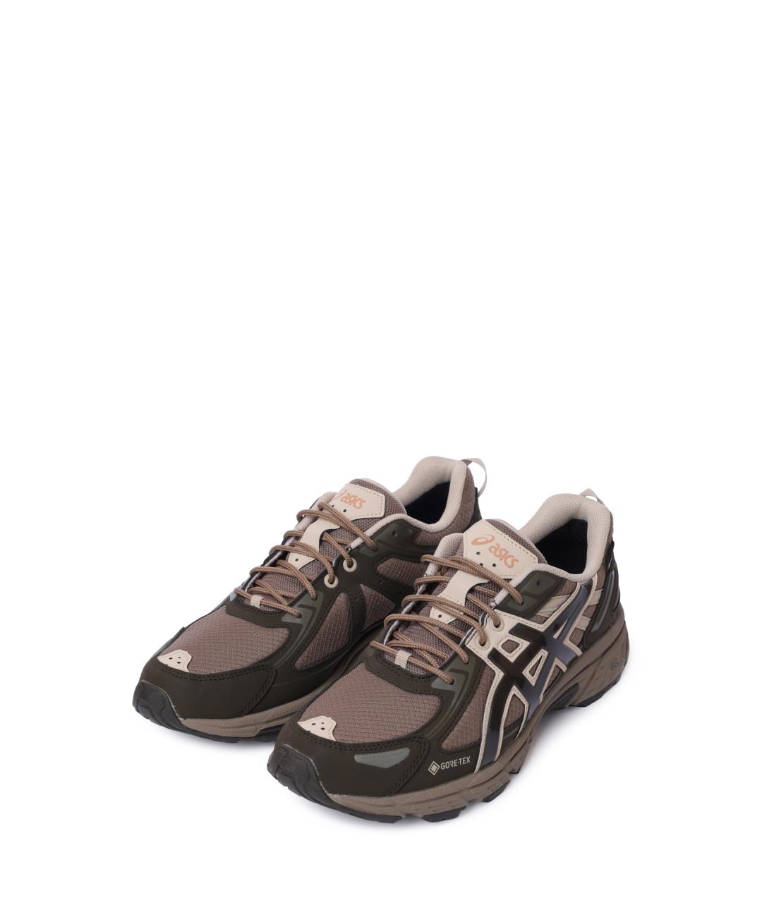 ASICS Коричневые текстильные низкие кроссовки / кеды, фото 2