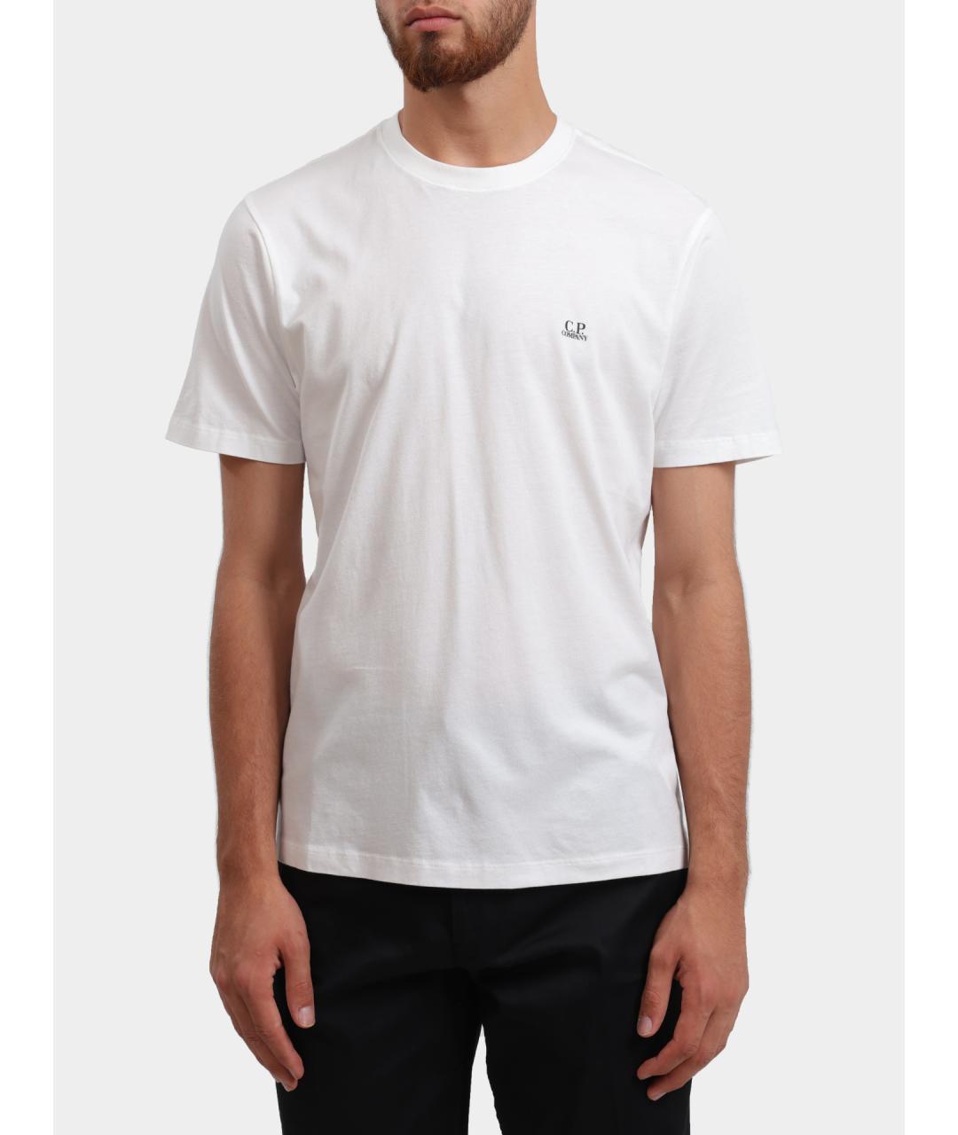 CP COMPANY Белая хлопковая футболка, фото 2