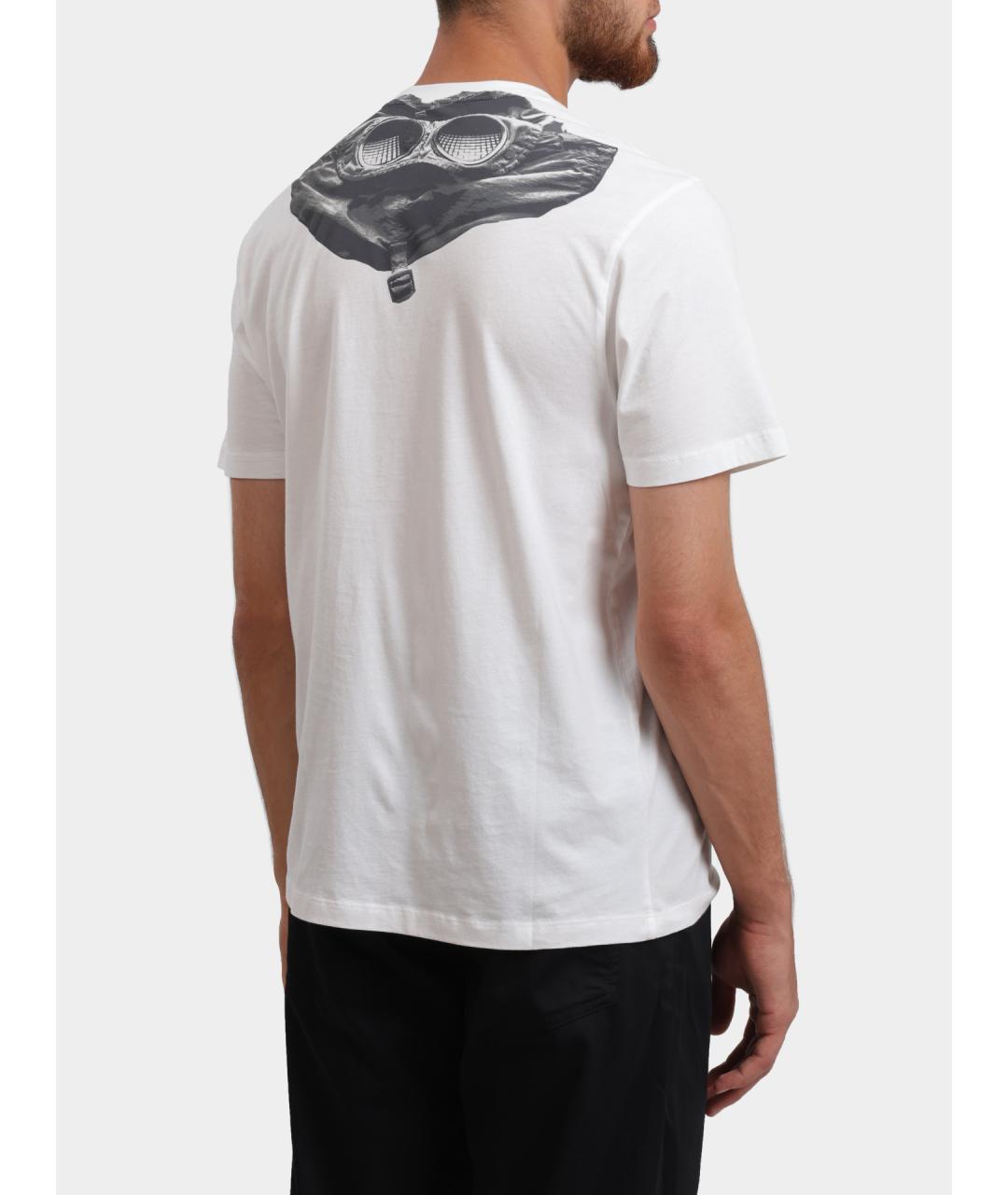 CP COMPANY Белая хлопковая футболка, фото 4