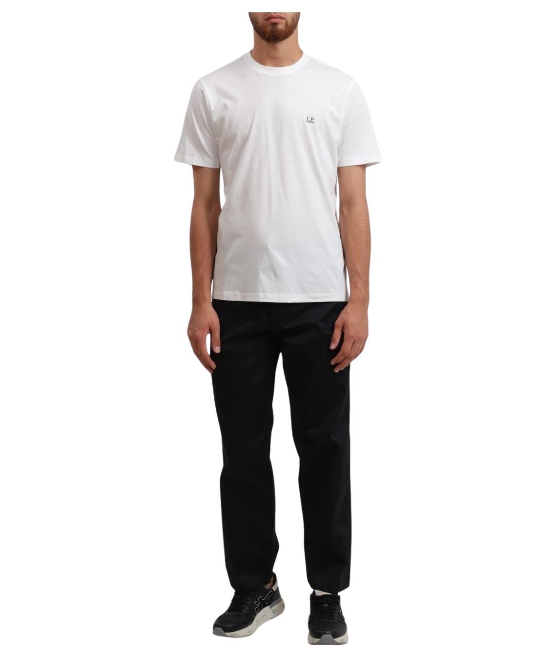 CP COMPANY Белая хлопковая футболка, фото 1