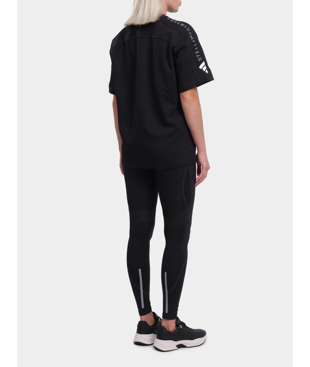 ADIDAS BY STELLA MCCARTNEY Черная хлопковая футболка, фото 6