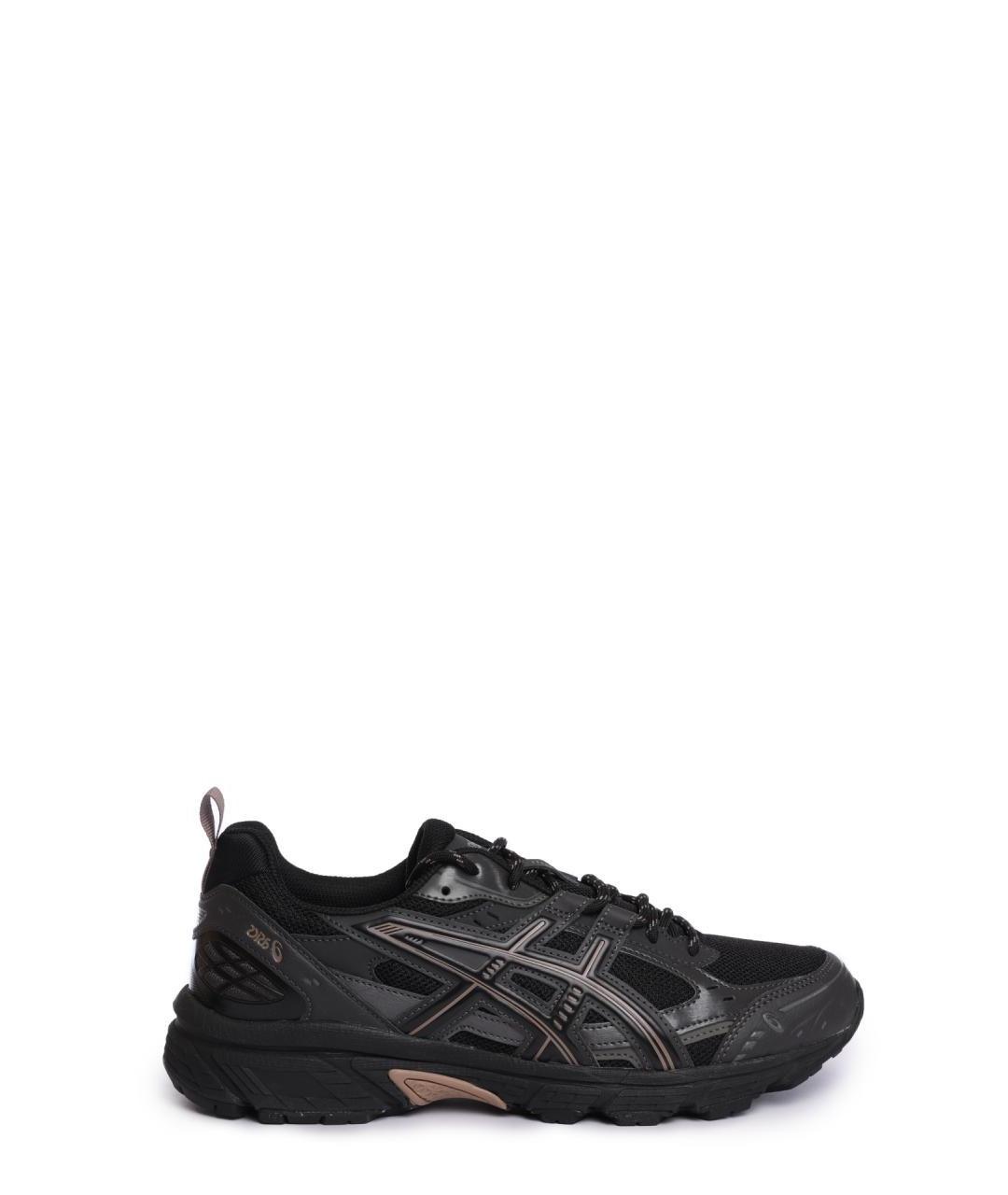 ASICS Черные текстильные низкие кроссовки / кеды, фото 1