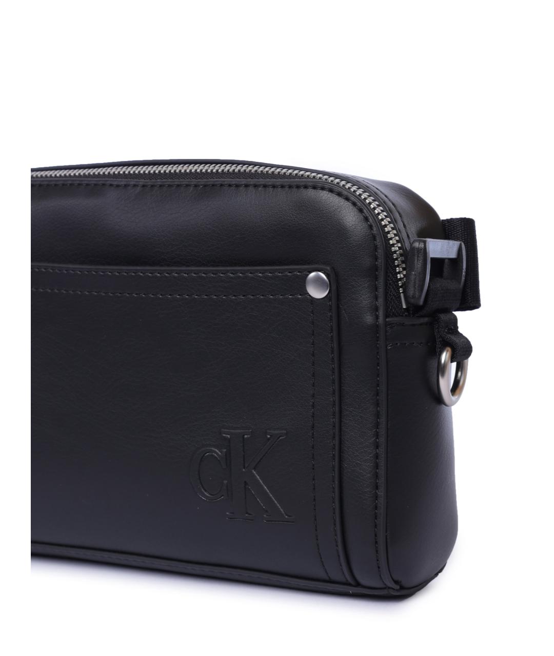 CALVIN KLEIN Черная сумка через плечо, фото 4