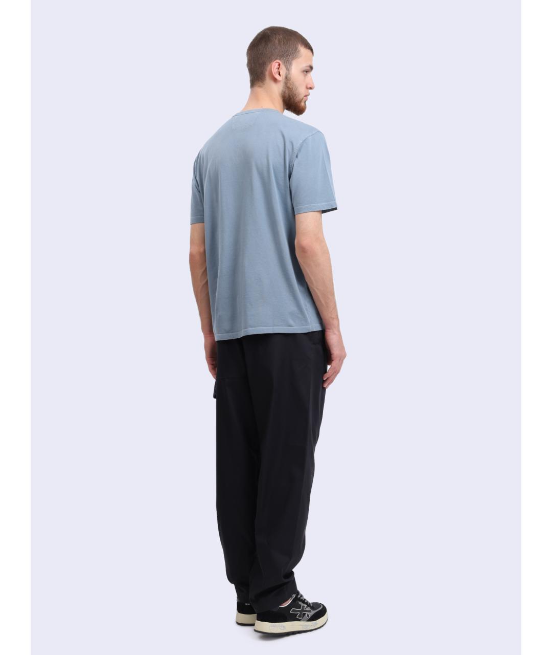 CP COMPANY Голубая хлопковая футболка, фото 5