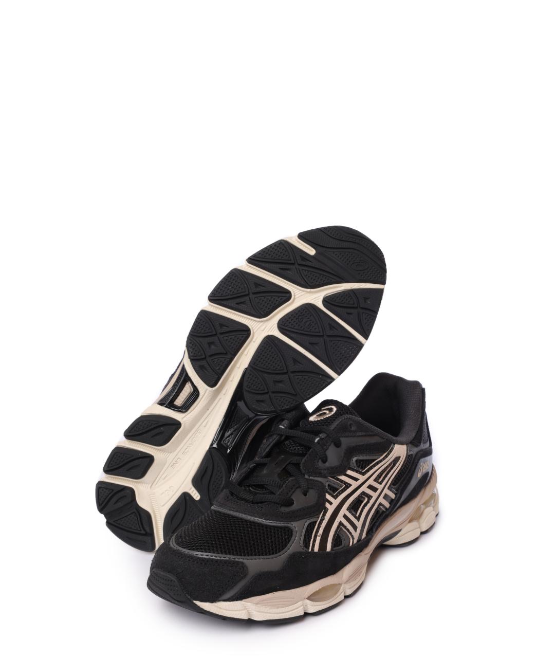 ASICS Черные текстильные низкие кроссовки / кеды, фото 4