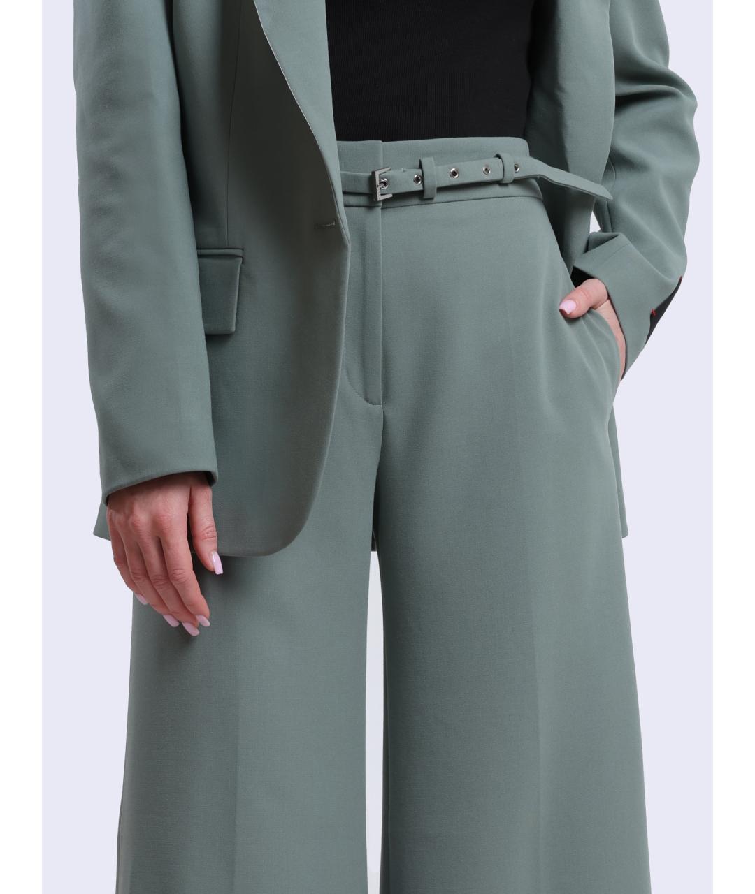 HUGO BOSS Зеленые прямые брюки, фото 3