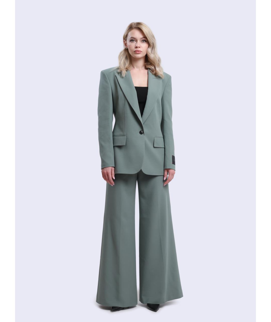 HUGO BOSS Зеленые прямые брюки, фото 2