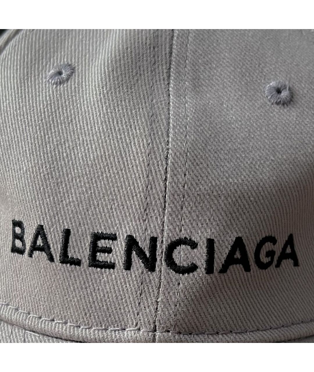 BALENCIAGA Серая хлопковая кепка, фото 4