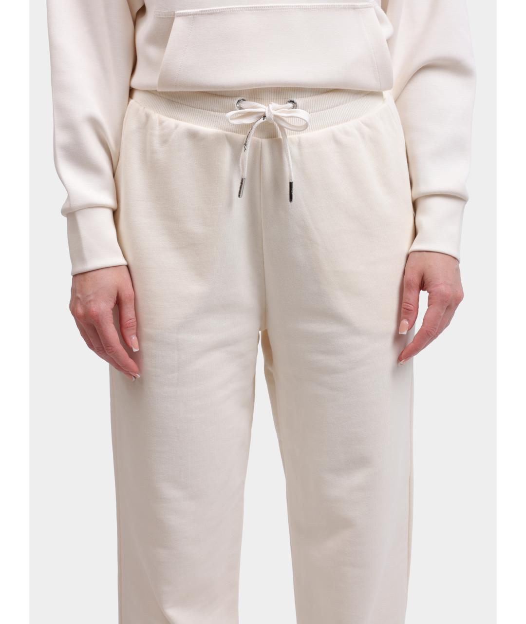 ARMANI EXCHANGE Белые хлопковые прямые брюки, фото 4
