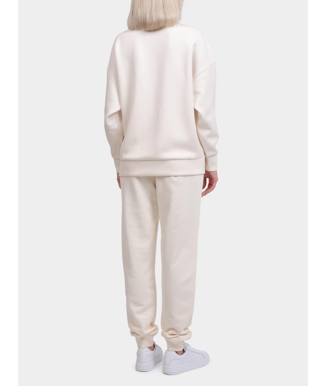 ARMANI EXCHANGE Белые хлопковые прямые брюки, фото 5