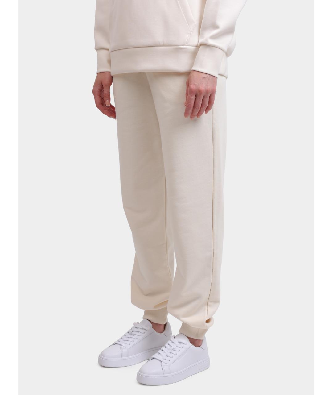 ARMANI EXCHANGE Белые хлопковые прямые брюки, фото 3