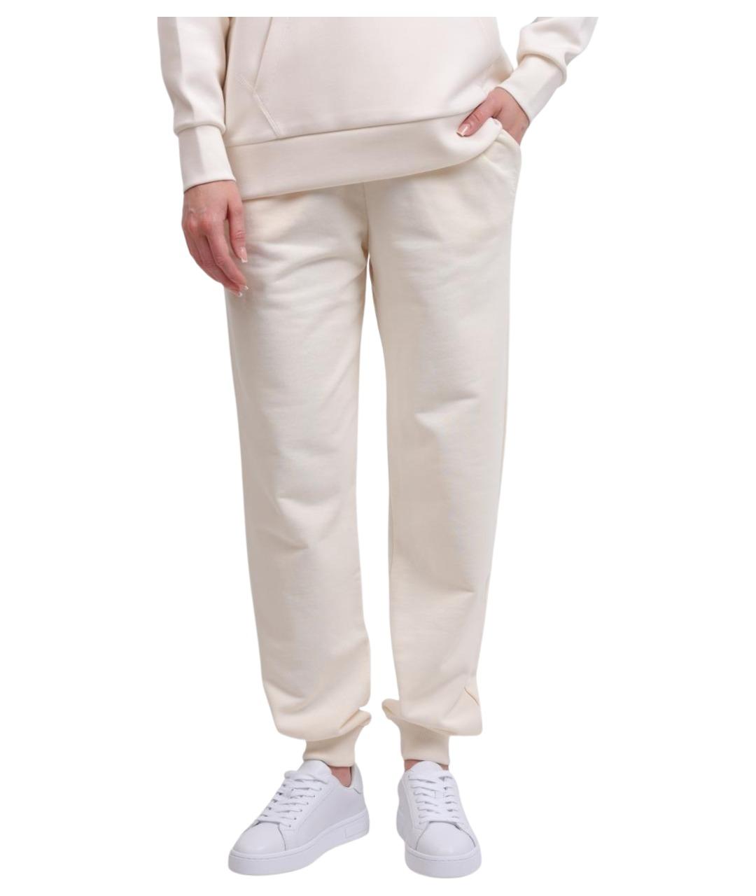 ARMANI EXCHANGE Белые хлопковые прямые брюки, фото 1