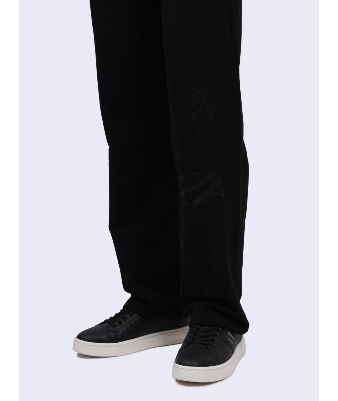 ARMANI EXCHANGE Черные хлопковые спортивные брюки и шорты, фото 4
