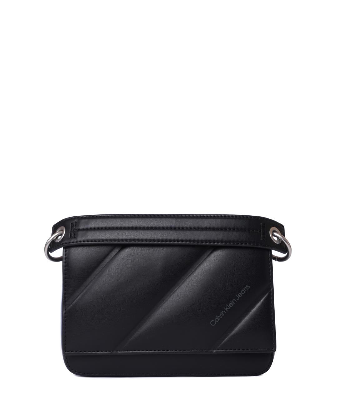 CALVIN KLEIN Черная сумка через плечо из искусственной кожи, фото 1