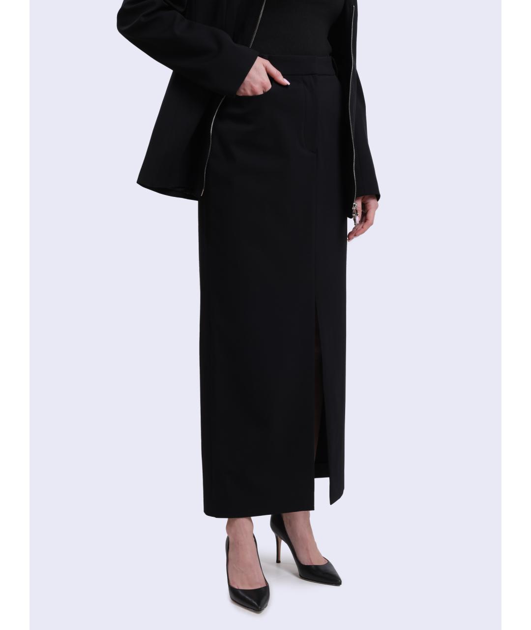 HUGO BOSS Черная юбка миди, фото 6