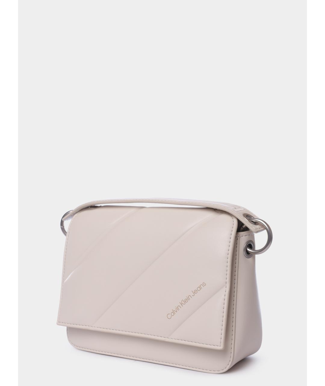 CALVIN KLEIN Белая сумка через плечо из искусственной кожи, фото 3
