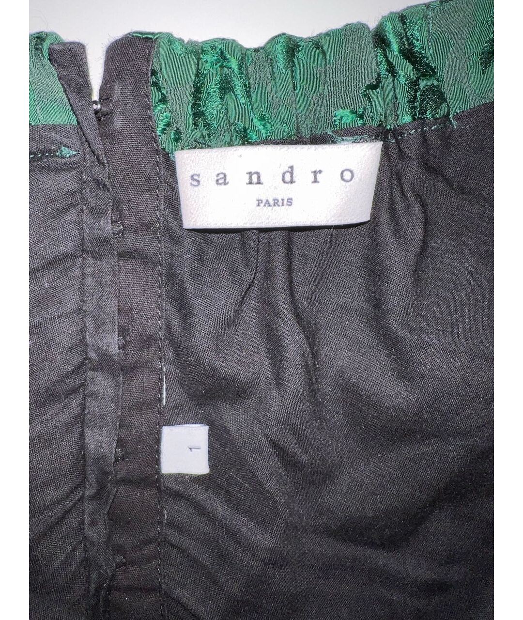 SANDRO Зеленый шелковый костюм с брюками, фото 4
