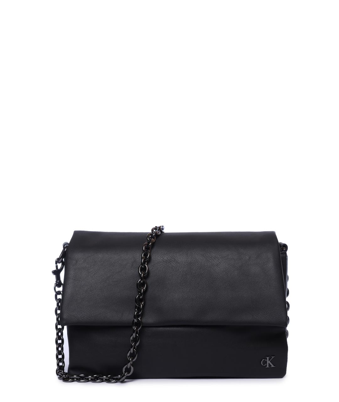 CALVIN KLEIN Черная сумка через плечо из искусственной кожи, фото 1