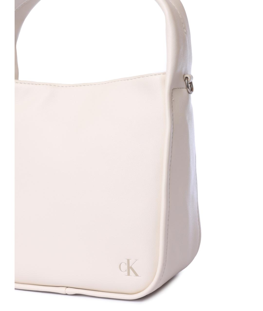 CALVIN KLEIN Белая сумка через плечо, фото 4