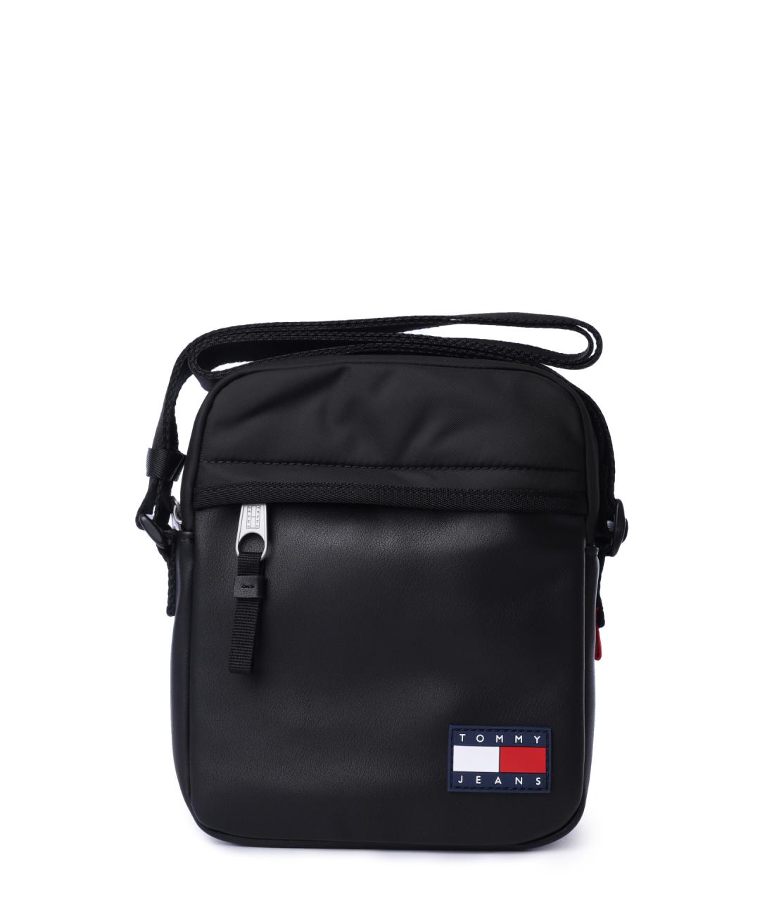 TOMMY HILFIGER Черная тканевая сумка на плечо, фото 1