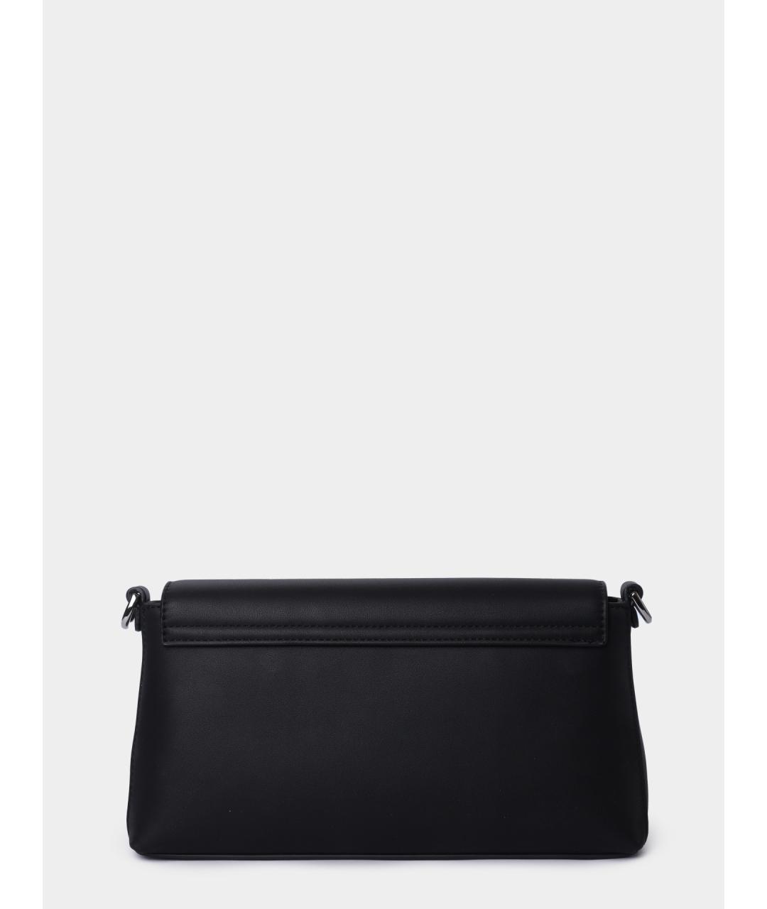 CALVIN KLEIN Черная сумка через плечо из искусственной кожи, фото 5