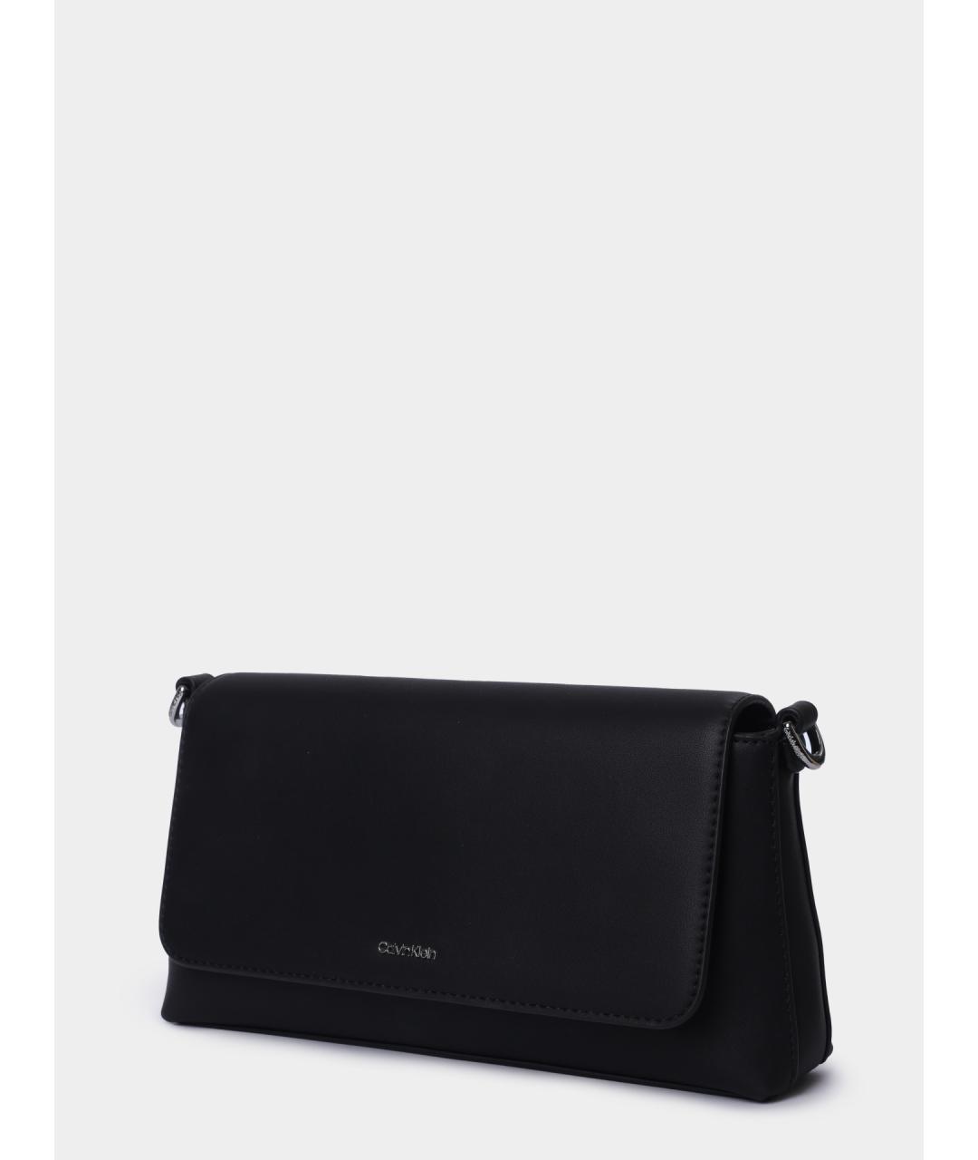 CALVIN KLEIN Черная сумка через плечо из искусственной кожи, фото 3
