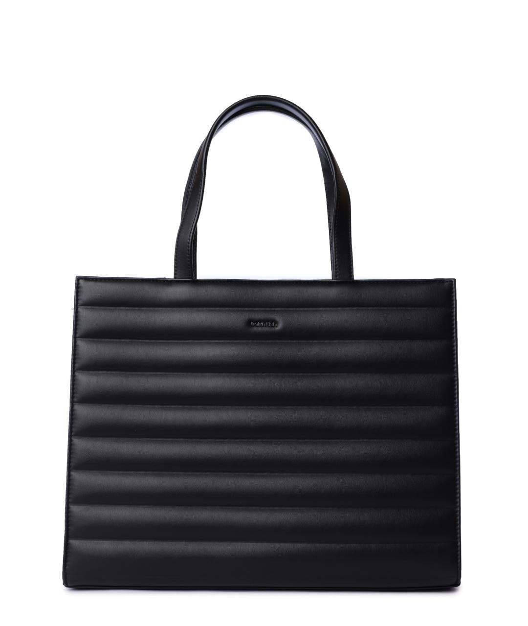 CALVIN KLEIN Черная сумка тоут, фото 1