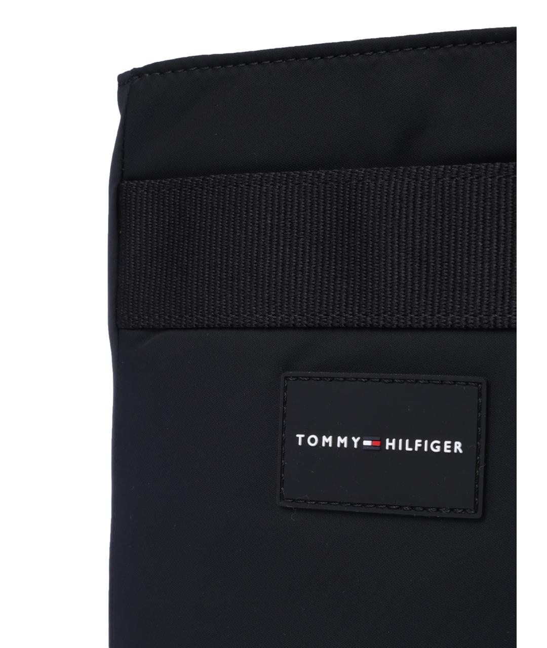TOMMY HILFIGER Черная синтетическая сумка на плечо, фото 3