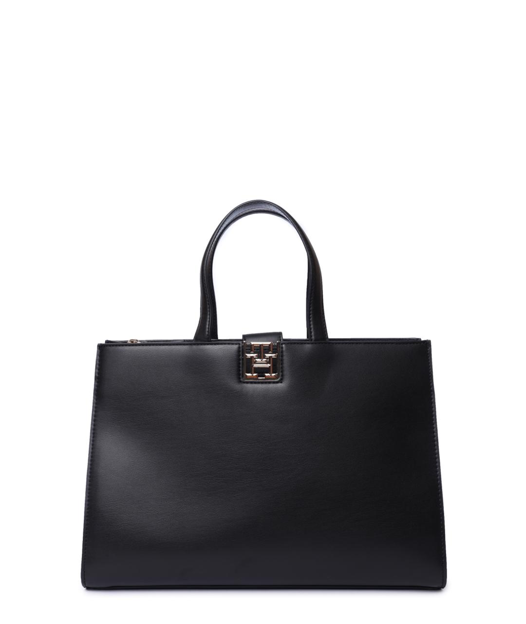 TOMMY HILFIGER Черная сумка тоут, фото 1