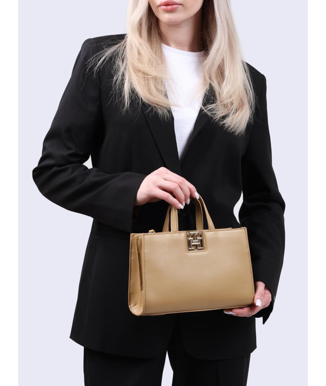 TOMMY HILFIGER Бежевая сумка с короткими ручками, фото 2