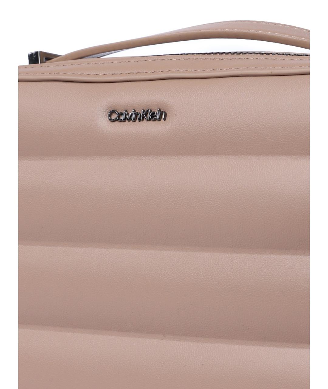 CALVIN KLEIN Бежевая сумка через плечо из искусственной кожи, фото 3