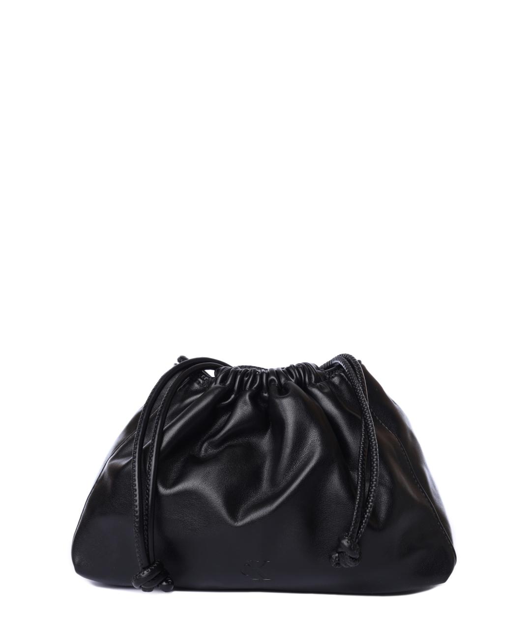 CALVIN KLEIN Черная сумка с короткими ручками из искусственной кожи, фото 1