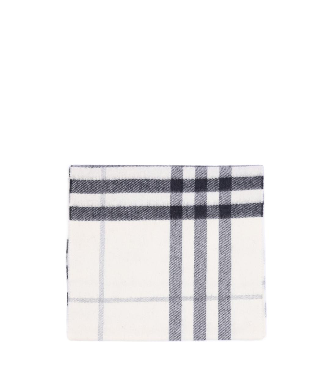 BURBERRY Белый кашемировый шарф, фото 2